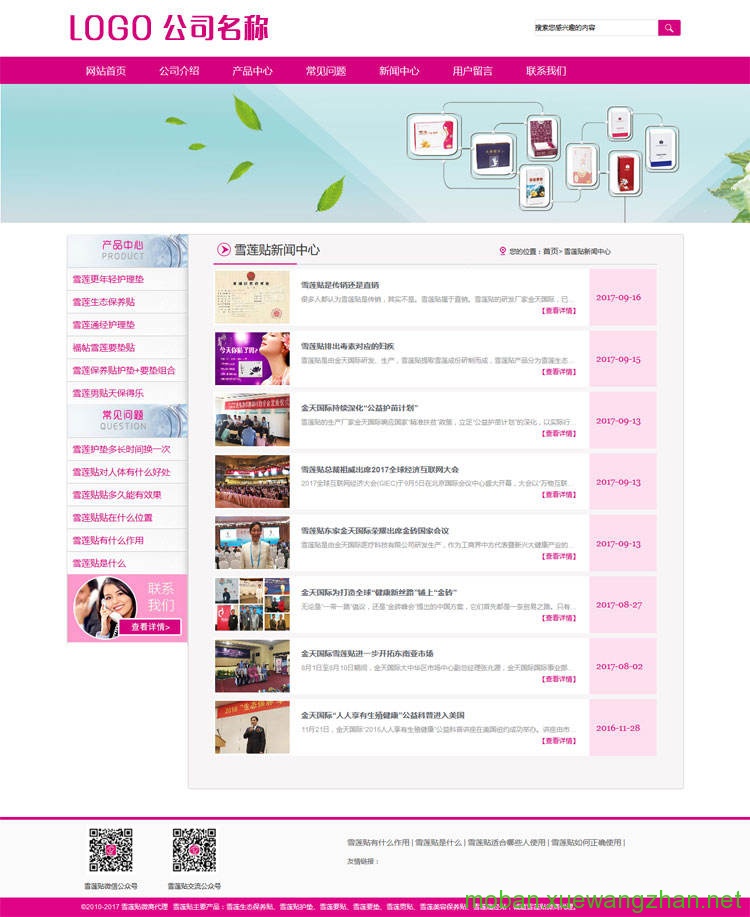 适合美容 化妆品 女性类 企业网站WordPress模板主题演示图2