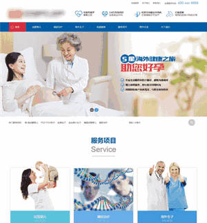 营销型国际医疗服务公司移动站网站模板源码下载