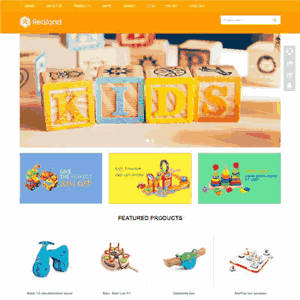 儿童玩具英文外贸自适应WordPress网站模板