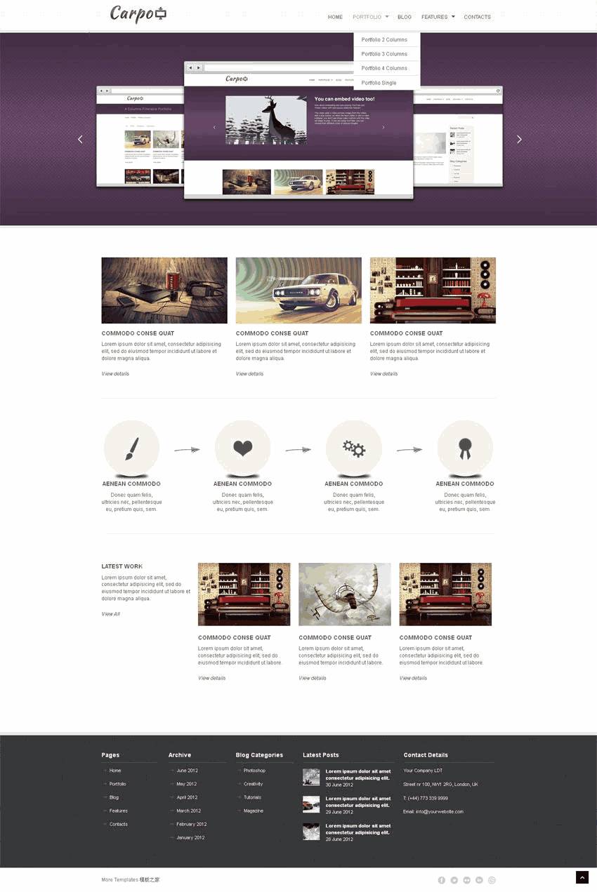 简洁的平面广告设计网站制作_网站建设模板演示图