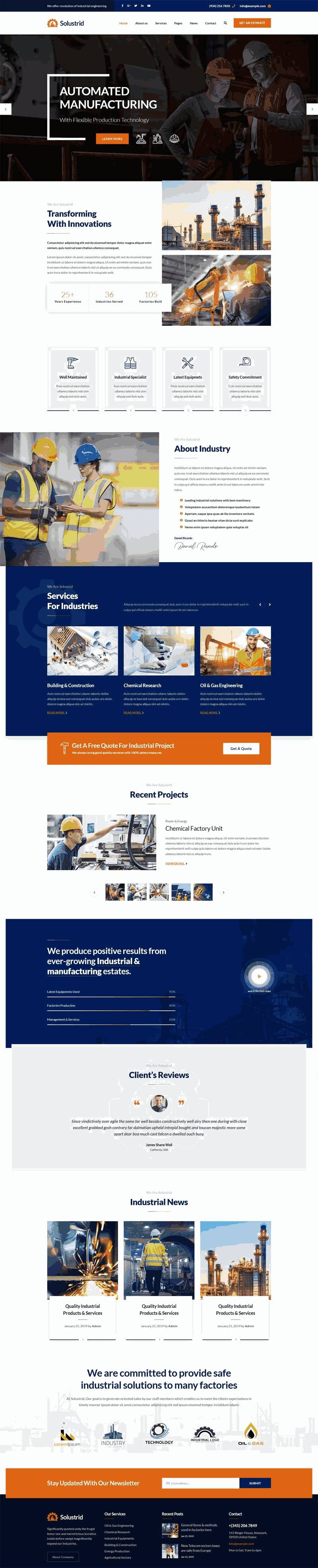 大型工业机械钢铁公司网站制作_网站建设模板演示图