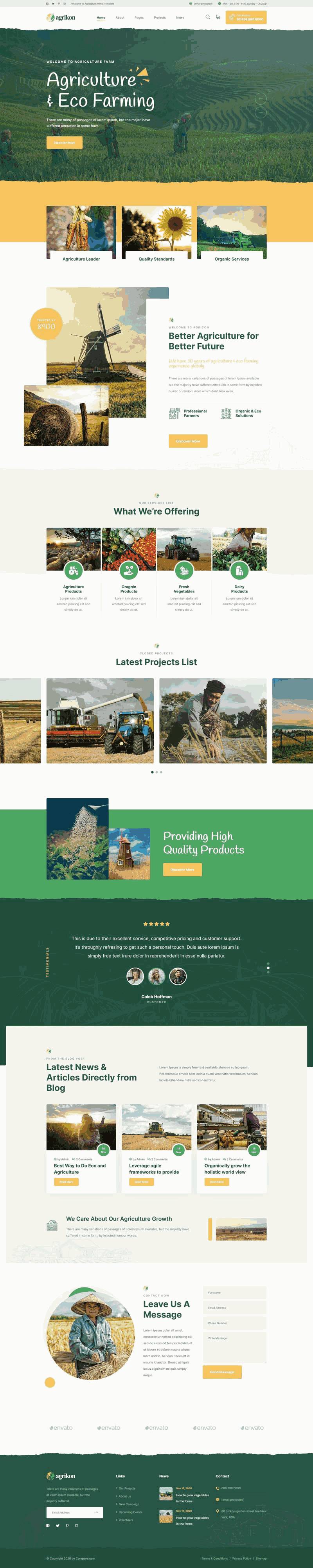 创意农业生产种植公司Wordpress模板主题