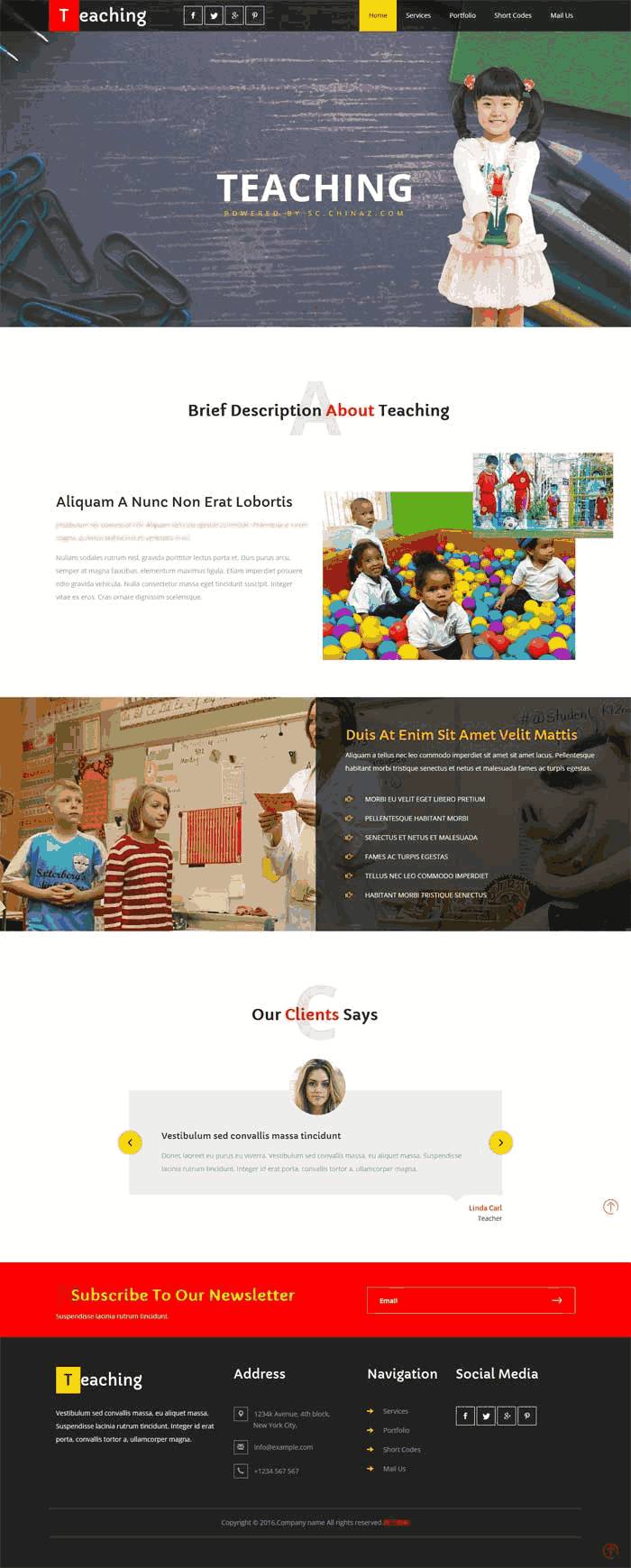 国外宽屏的儿童教育网站制作_网站建设模板演示图