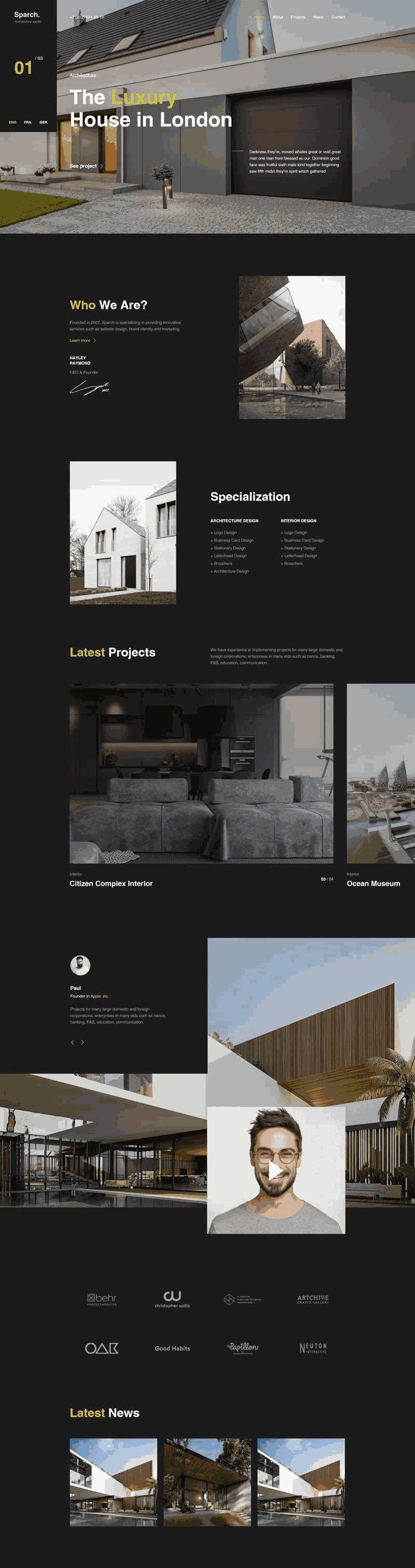 创意的建筑设计官网网站制作_网站建设模板演示图