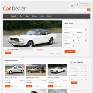 简洁国外商务汽车销售WordPress网站主题模板