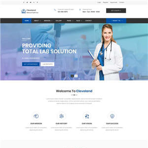 bootstrap医疗健康体检机构手机自适应手机网站WordPress模板