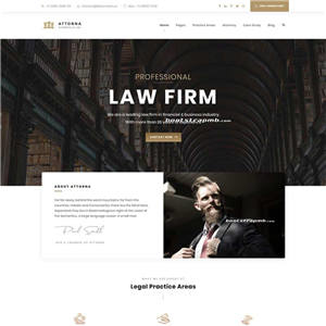 法律服务机构网站WordPress模板含手机站