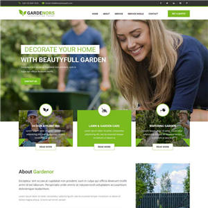 绿色国外鲜花种植公司WordPress网站主题模板
