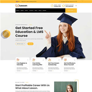 LMS课程教育类网站WordPress主题模板