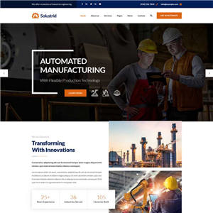 大型工业机械钢铁公司网站WordPress模板含手机站