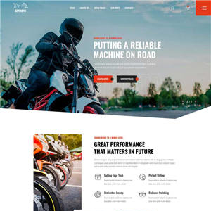 高端品牌摩托车销售公司网站带手机端WordPress模板