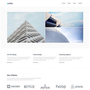 简洁建筑艺术展示公司自适应WordPress网站模板