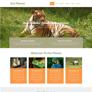 国外动物园手机网站模板源码下载