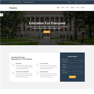 扁平化国外大学教育机构响应式网站WordPress模板
