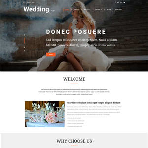 大气婚礼策划布置公司网站WordPress模板含手机站