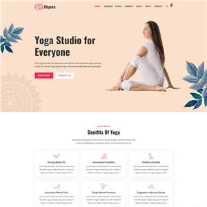 瑜伽工作室课程网站WP模板（PC+手机站）