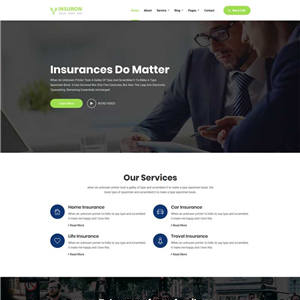 保险服务办理公司自适应WordPress网站模板