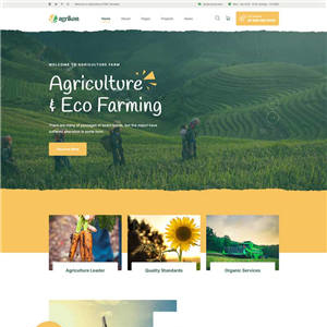 创意农业生产种植公司自适应手机网站WordPress模板