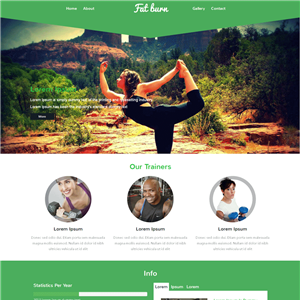 绿色瑜伽健身房网站WordPress模板带手机端