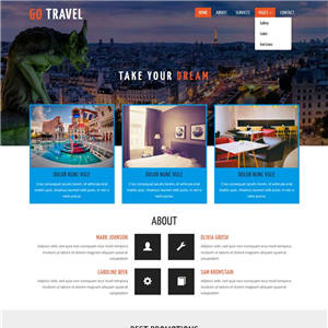 国外著名旅游景点介绍网站WordPress模板含手机站