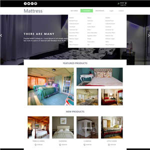 简单酒店网上房间预订网站带手机端WordPress模板