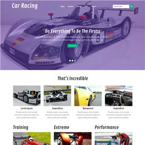 简单宽屏赛车比赛俱乐部类网站WordPress主题模板