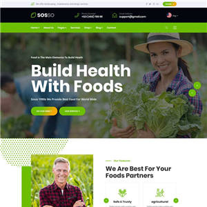 有机食品农业手机网站WordPress模板带手机端