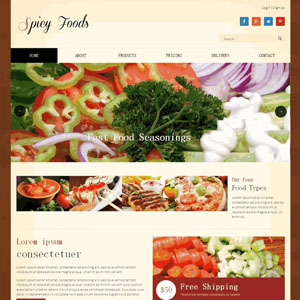 国外设计西餐美食网站WordPress模板含手机站