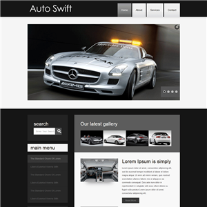 黑色奔驰汽车手机类网站WordPress主题模板