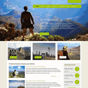 绿色bootstrap户外旅游网站WordPress模板下载