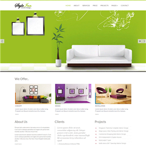绿色房屋室内装饰公司手机WordPress网站主题模板