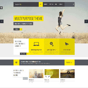 黄色设计公司html5网站主题模板下载