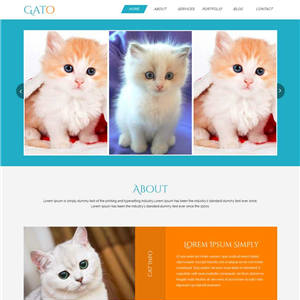 猫咪宠物自适应手机网站WordPress模板