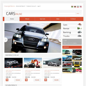 橙色4S店汽车销售手机网站WordPress模板含手机站