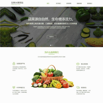 自适应食品餐饮农业生鲜水果网站模板(带手机版)