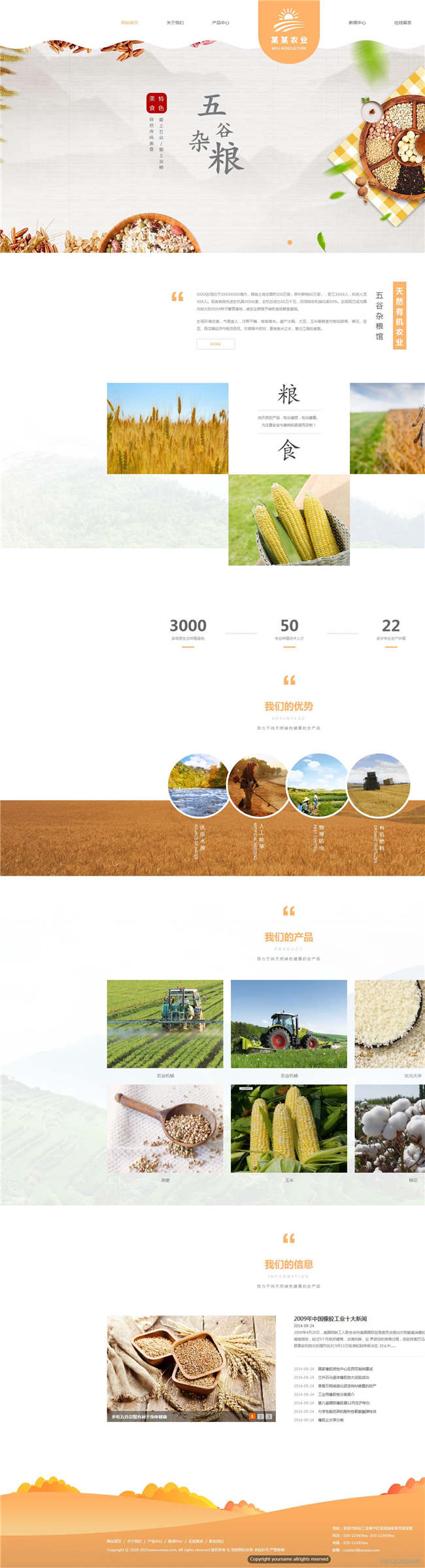 农贸企业农业贸易进出口农产品类网站WordPress主题模板演示图