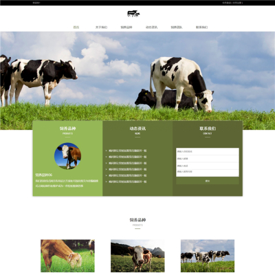 响应式牧业养殖场WordPress网站模板