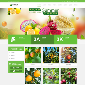 水果蔬菜门店网站WordPress模板下载